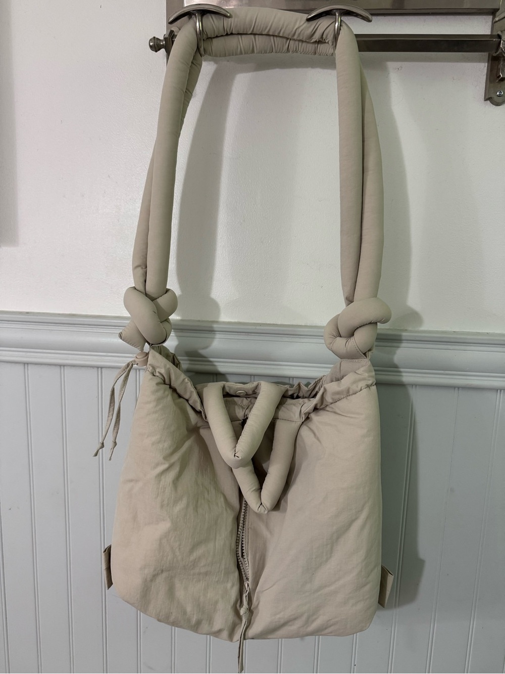 OLEND ONA Soft Crossbody Convertable Bag in Sand Color - Picture 3 of 10